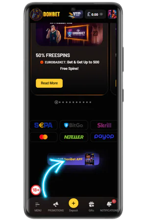 Install DonBet APP button